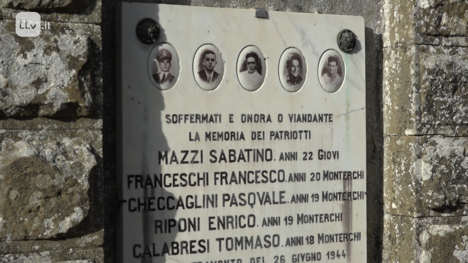 I cinque partigiani uccisi