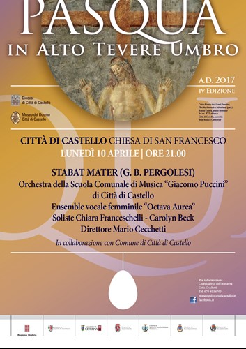 Pasqua in alto tevere umbro 2017, lunedì 10 è la volta di Città di Castello con lo Stabat Mater di Pergolesi - Cultura | TTV.it