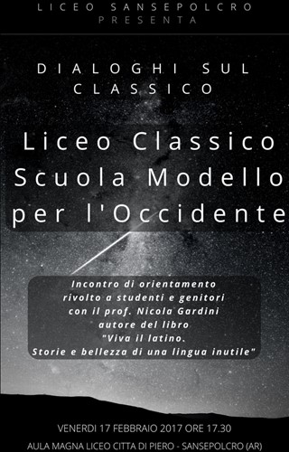 VENERDÌ 17: AL LICEO DI SANSEPOLCRO CON NICOLA GARDINI "VIVA IL LATINO. STORIE E BELLEZZA DI UNA LINGUA INUTILE" - Cultura | TTV.it