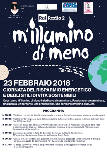 Venerdì 23 febbraio anche Sansepolcro si “llumina di Meno”: il programma delle iniziative - Attualità | TTV.it