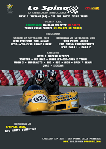 Fine settimana all'insegna dello sport: il tracciato dello Spino di nuovo protagonista del fine estate per il Campionato Italiano Velocità in Salita moto 2 Fine settimana all'insegna dello sport: il tracciato dello Spino di nuovo protagonista del fine estate per il Campionato Italiano Velocità in Salita moto - Sport | TTV.it