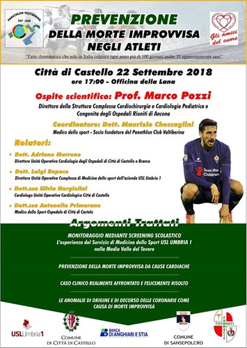 Prevenzione della morte improvvisa degli atleti: domani se ne parlerà in un importante seminario a Città di Castello 1 Prevenzione della morte improvvisa degli atleti: domani se ne parlerà in un importante seminario a Città di Castello - Attualità | TTV.it