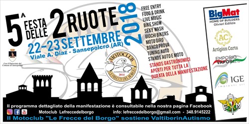 5^ Festa delle due ruote: due giorni di divertimento, buon cibo e fiammanti motociclette. 1 5^ Festa delle due ruote: due giorni di divertimento, buon cibo e fiammanti motociclette. - Attualità | TTV.it