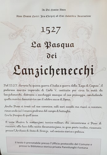 Sabato a Pieve Santo Stefano presentazione del volume "1527 La Pasqua dei Lanzichenecchi" - Cultura | TTV.it