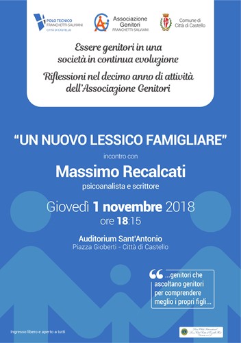 "Un nuovo lessico famigliare" giovedì appuntamento con Massimo Recalcati 1 "Un nuovo lessico famigliare" giovedì appuntamento con Massimo Recalcati - Attualità | TTV.it