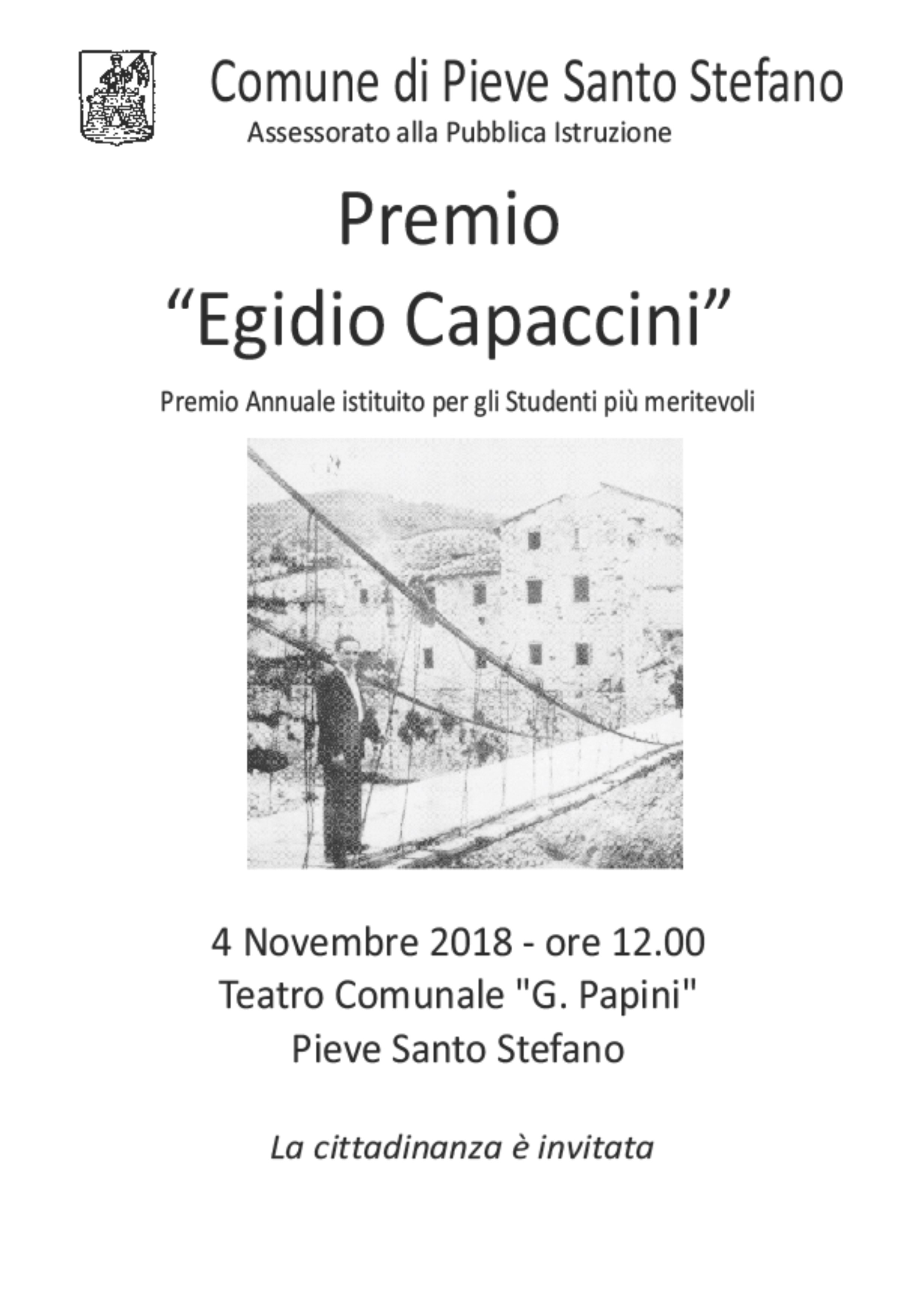 Domenica a Pieve il Premio Capaccini a cento anni dalla fine della prima guerra mondiale 2 Domenica a Pieve il Premio Capaccini a cento anni dalla fine della prima guerra mondiale - Cultura | TTV.it