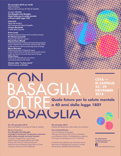 Basaglia oltre Basaglia quale futuro per la salute mentale a 40 anni dalla legge 180. Se ne parlerà a Città di Castello. 1 Basaglia oltre Basaglia quale futuro per la salute mentale a 40 anni dalla legge 180. Se ne parlerà a Città di Castello. - Attualità | TTV.it
