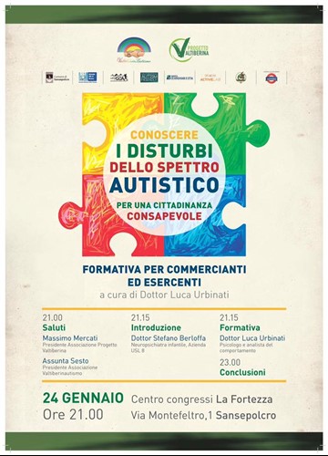 Progetto Valtiberina e da Valtiberinautismo insieme per un convegno a Sansepolcro 1 Progetto Valtiberina e da Valtiberinautismo insieme per un convegno a Sansepolcro - Attualità | TTV.it