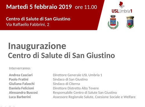 Martedì taglio del nastro nel nuovo Centro salute di San Giustino. 1 Martedì taglio del nastro nel nuovo Centro salute di San Giustino. - Attualità | TTV.it