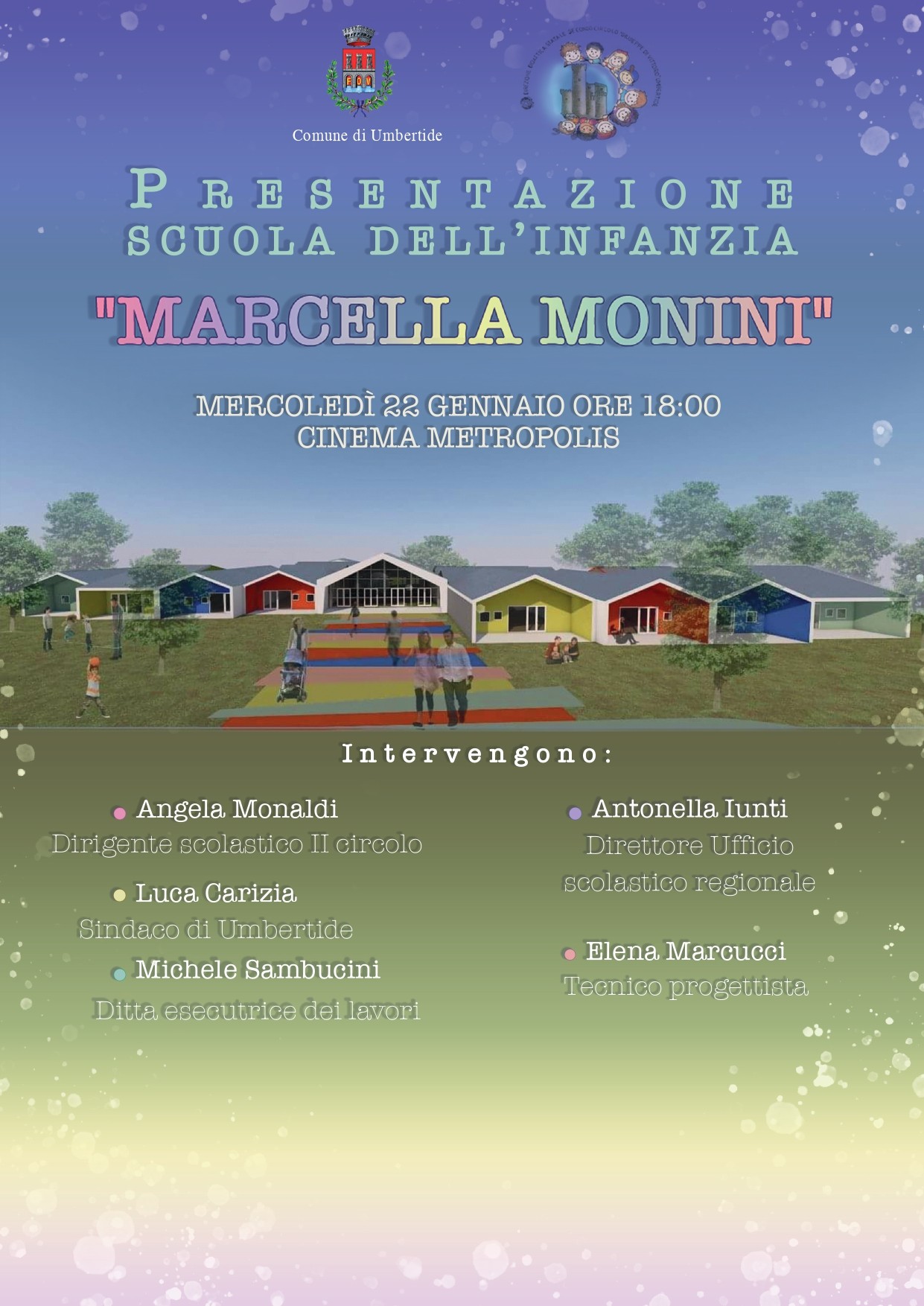 Scuola dell'infanzia “Marcella Monini”, il 22 gennaio la presentazione del progetto al Cinema Metropolis - Attualità | TTV.it