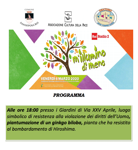 Sansepolcro aderisce alla giornata per il risparmio energetico “m’illumino di meno” del prossimo 6 marzo - Ambiente | TTV.it