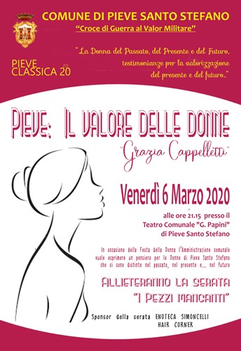 Venerdì 6 marzo 11ma edizione del premio Pieve il valore delle Donne, riconoscimento a Paola Gravina - Cultura | TTV.it
