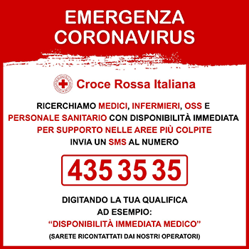 Covid-19, Croce rossa: "Cerchiamo medici e infermieri con disponibilità immediata" - Attualità | TTV.it
