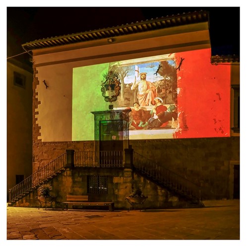 La facciata del museo civico di Sansepolcro si colora di verde, bianco, rosso per l'anniversario dell'Unità di'Italia 1 La facciata del museo civico di Sansepolcro si colora di verde, bianco, rosso per l'anniversario dell'Unità di'Italia - Cultura | TTV.it