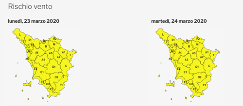 Codice giallo in Toscana martedì 24, per neve a bassa quota, rischio ghiaccio e ancora forte vento - Ambiente | TTV.it