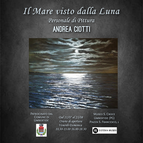 Da sabato 11 luglio al 23 agosto al Museo di Santa Croce la mostra di Andrea Ciotti “Il mare visto dalla Luna” - Cultura | TTV.it