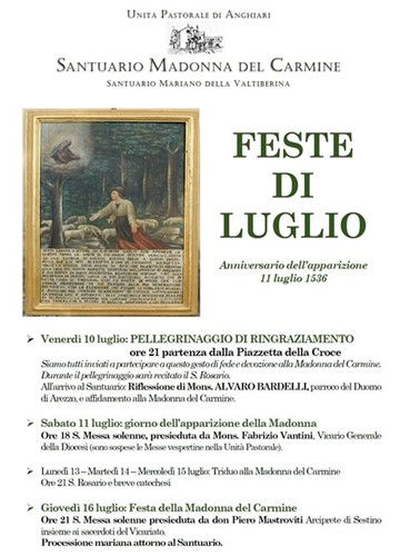 FESTE DI LUGLIO al SANTUARIO DEL CARMINE DI ANGHIARI 1 FESTE DI LUGLIO al SANTUARIO DEL CARMINE DI ANGHIARI - Cultura | TTV.it