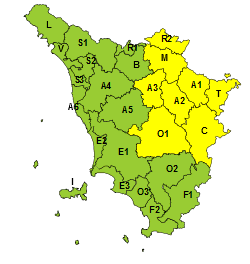 Codice giallo fino alle 20 per temporali su Toscana settentrionale e Appennino - Ambiente | TTV.it