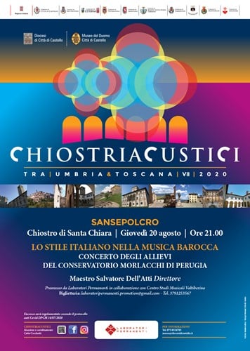 Sansepolcro e Umbertide salutano l'edizione 2020 di Chiostri acustici - Cultura | TTV.it