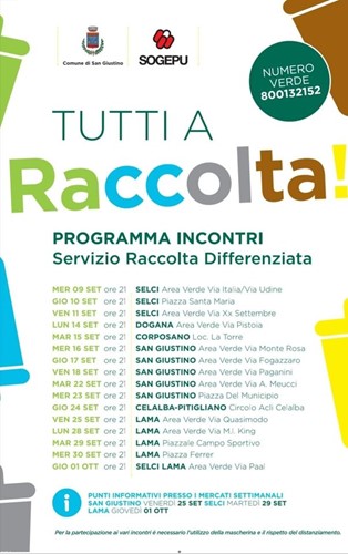 “Tutti a raccolta!”: a San Giustino dal 9 settembre al 1 ottobre 16 incontri pubblici con i cittadini per presentare il nuovo sistema di raccolta differenziata - Attualità | TTV.it