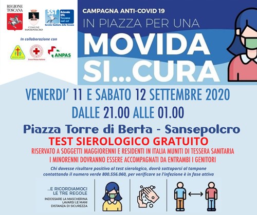 “Movida si…cura”, la campagna di prevenzione della Regione Toscana sbarca venerdì e sabato a Sansepolcro 1 “Movida si…cura”, la campagna di prevenzione della Regione Toscana sbarca venerdì e sabato a Sansepolcro - Attualità | TTV.it