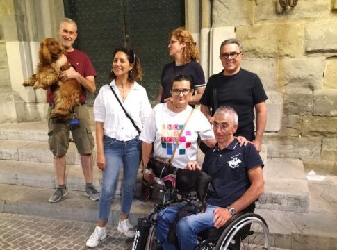 amici in carrozzina amici in carrozzina mosaico