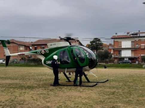 L'elicottero dei militari