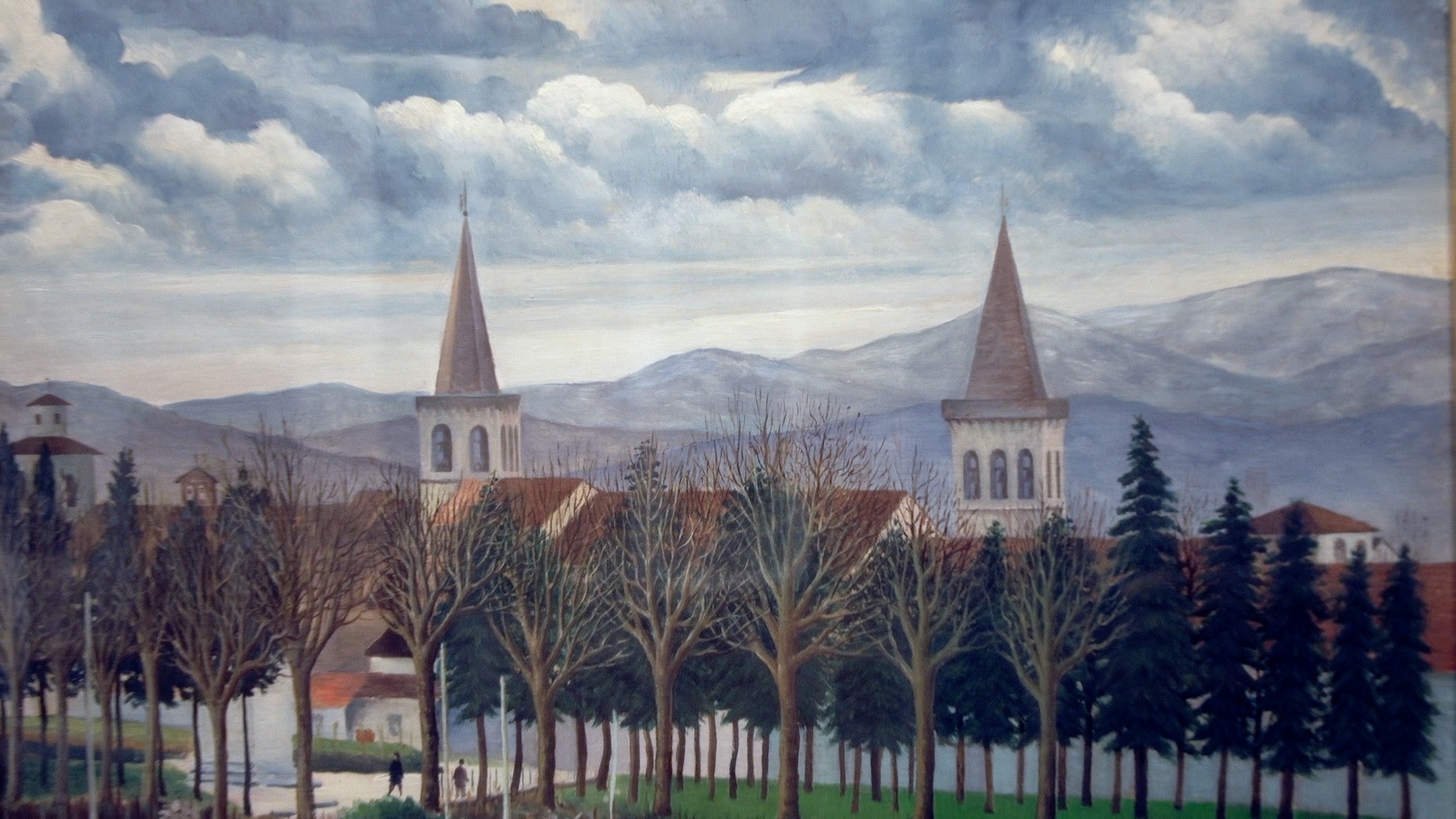 Veduta del Borgo Sansepolcro, s.d., olio su legno