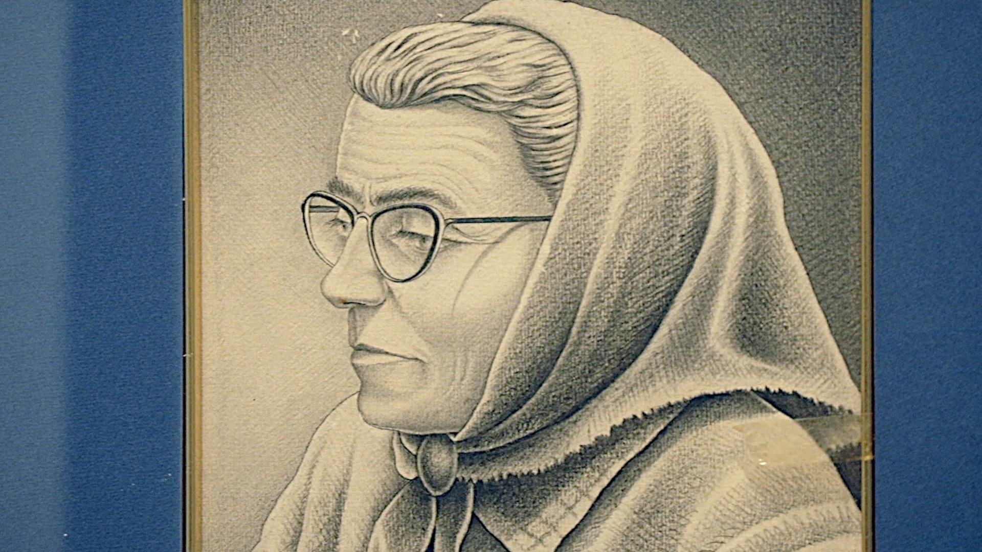 Ritratto della madre, 1963, matita di grafite su carta bianca