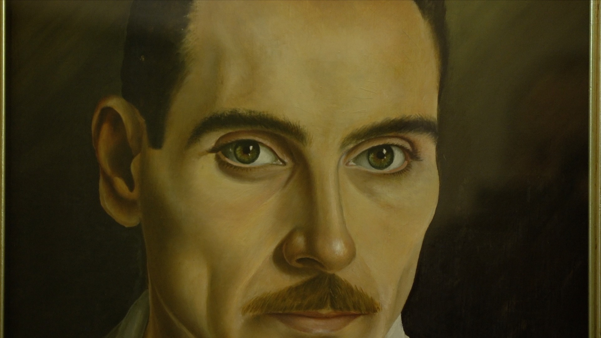 Autoritratto con camicia bianca (s.d., olio su legno)