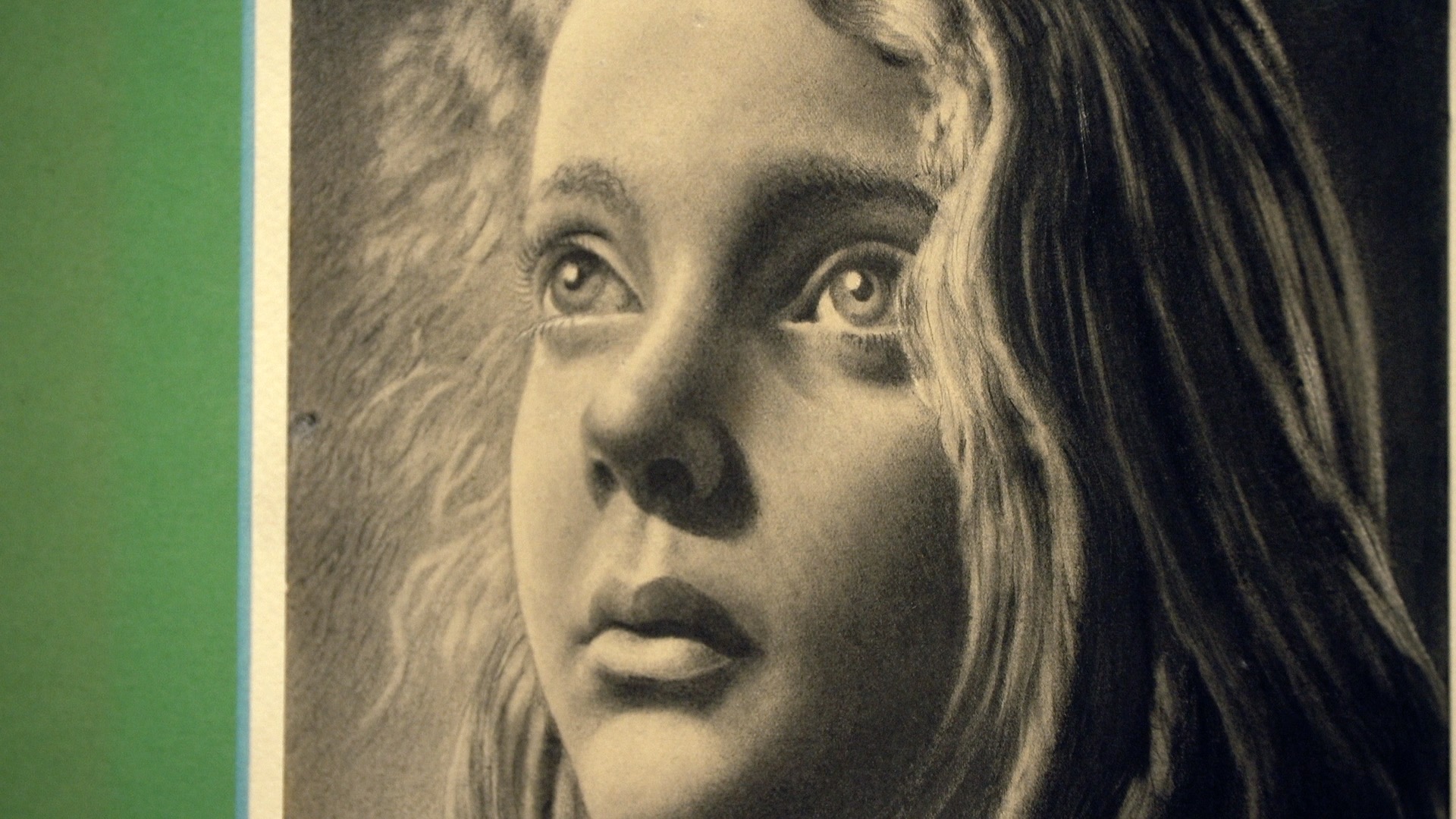 Ritratto di bimba, 1943, matita, carboncino e gesso su carta bianca