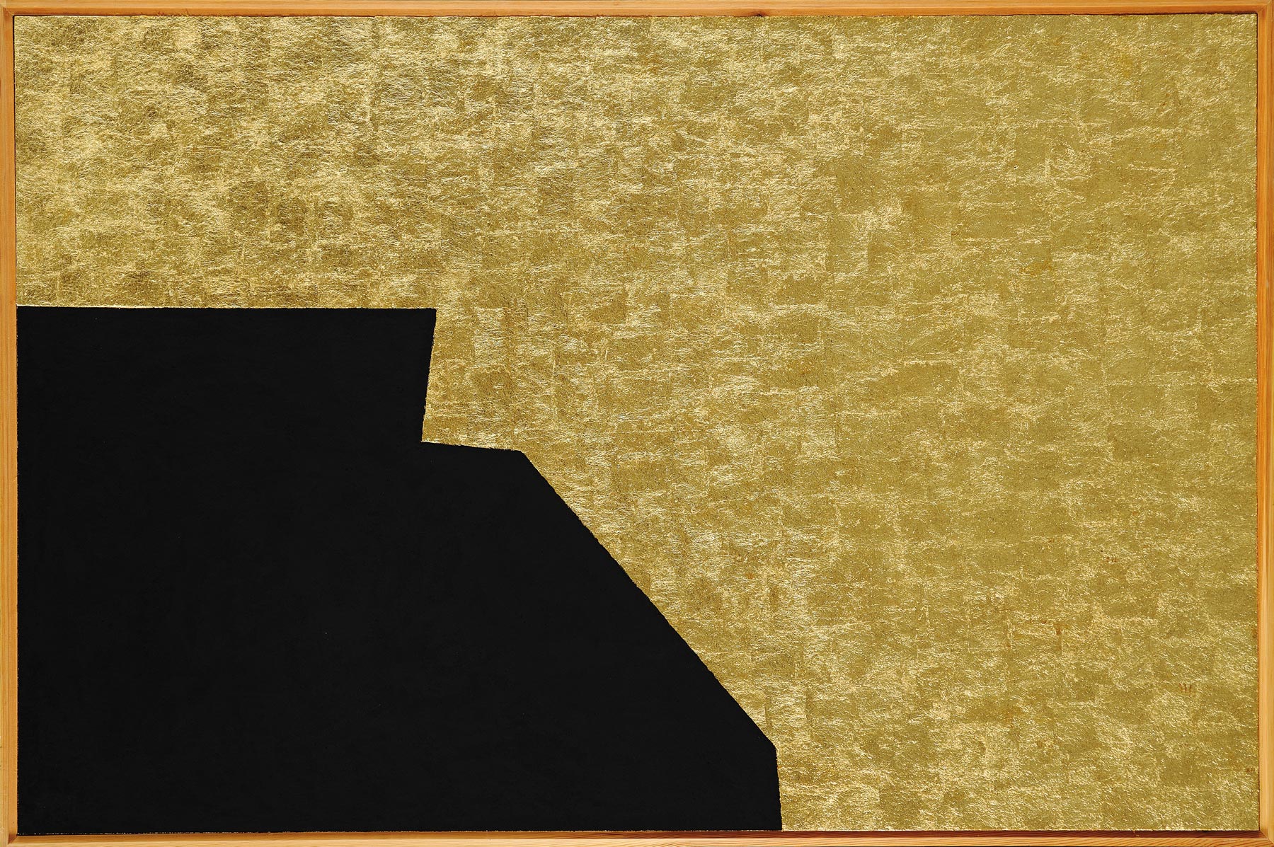 Una mostra su Burri al MAR di Ravenna 1 Nero e Oro, 1993, Fondzione Palazzo Albizzini Collezione Burri
