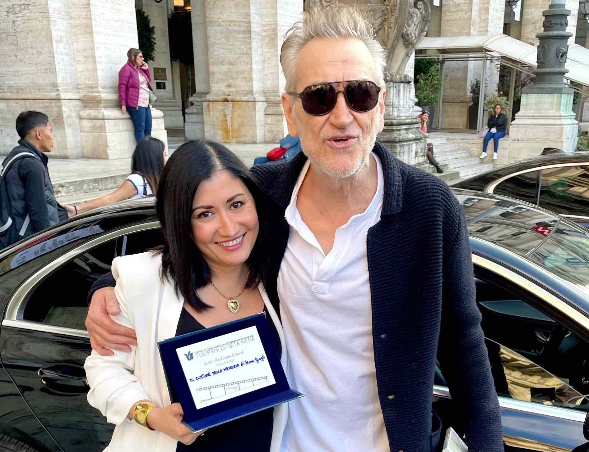 “Il custode della memoria” vince il premio Sorriso Rai Cinema Channel 1 elena giogli e marco giallini roma