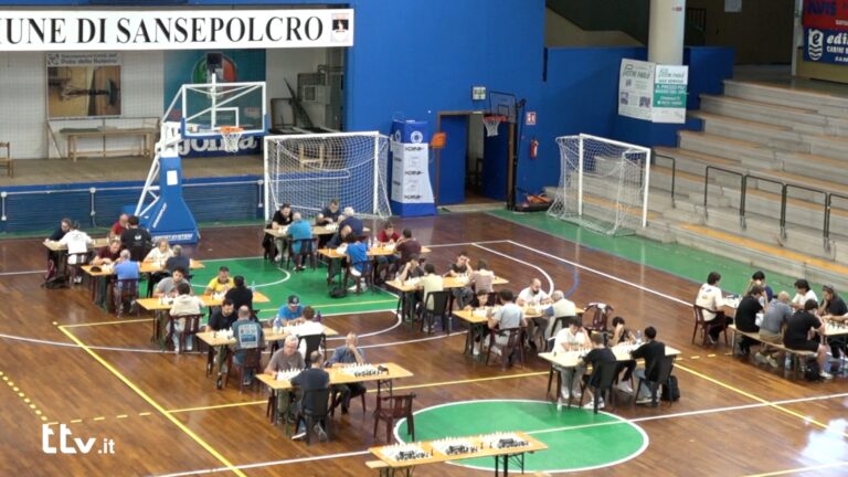 Il Palasport di Sansepolcro durante il torneo Pacioli