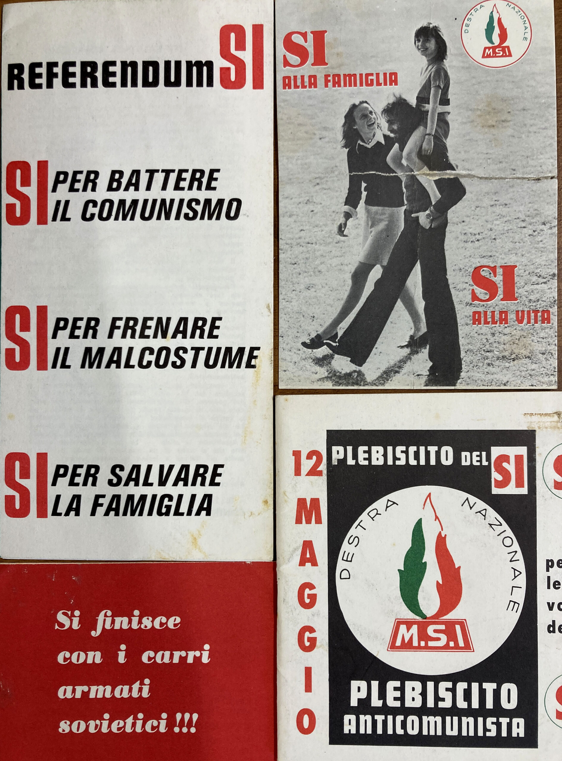 Manifesti Referendum per il Sì