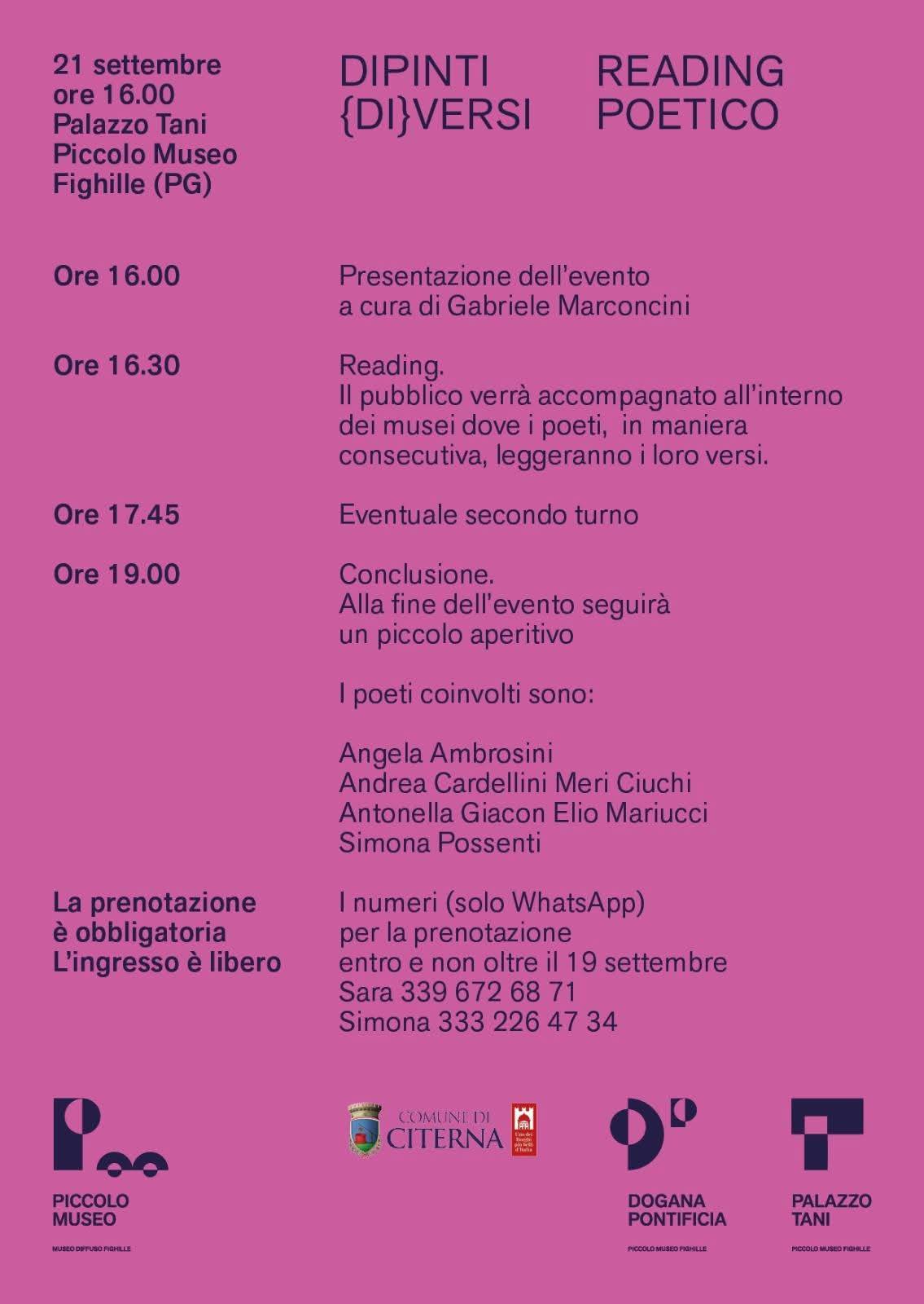 Con “Dipinti {di}Versi” Fighille celebra l’incontro tra Pittura e Poesia 1 Con “Dipinti {di}Versi” Fighille celebra l’incontro tra Pittura e Poesia - Cultura, Eventi | TTV.it