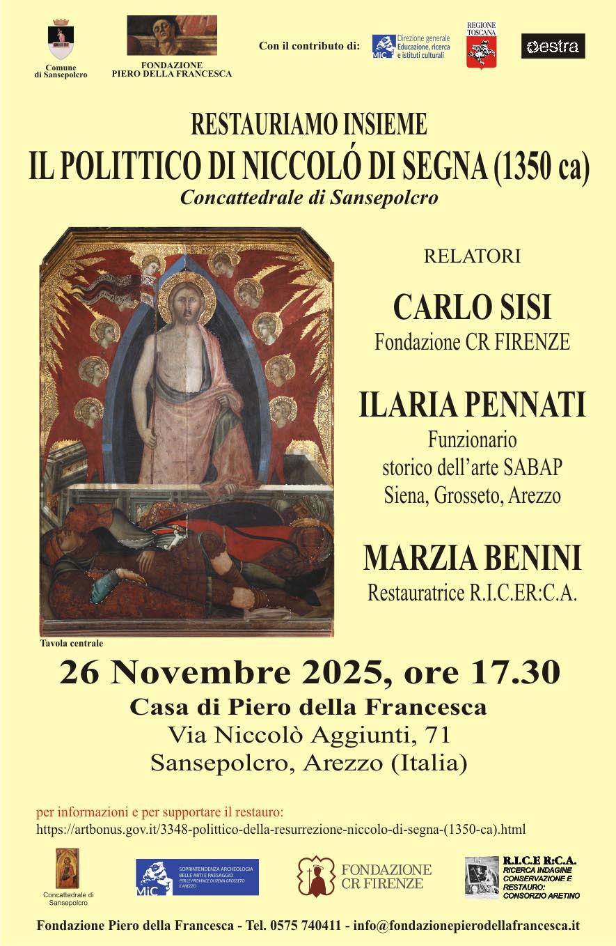 Sansepolcro, a Casa di Piero un incontro dedicato al Polittico di Niccolò di Segna 1 Sansepolcro, a Casa di Piero un incontro dedicato al Polittico di Niccolò di Segna - Cultura | TTV.it