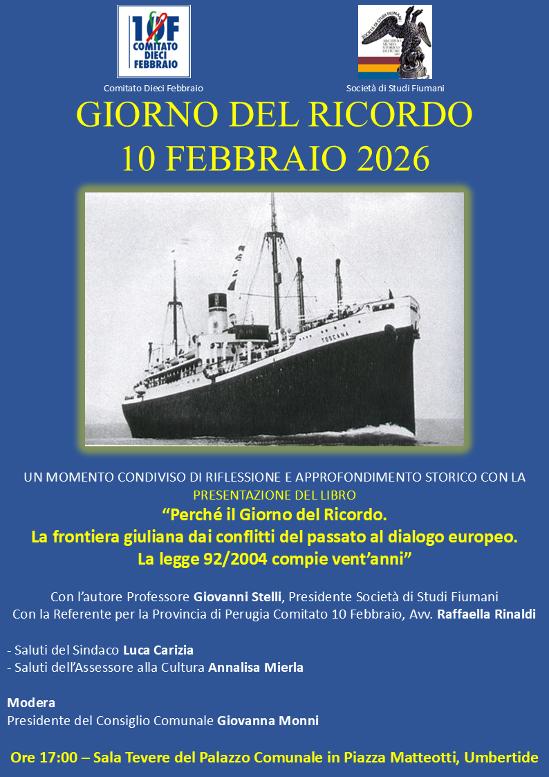 Giorno del Ricordo, l’Alta Valle del Tevere tra memoria e approfondimento storico - Attualità | TTV.it