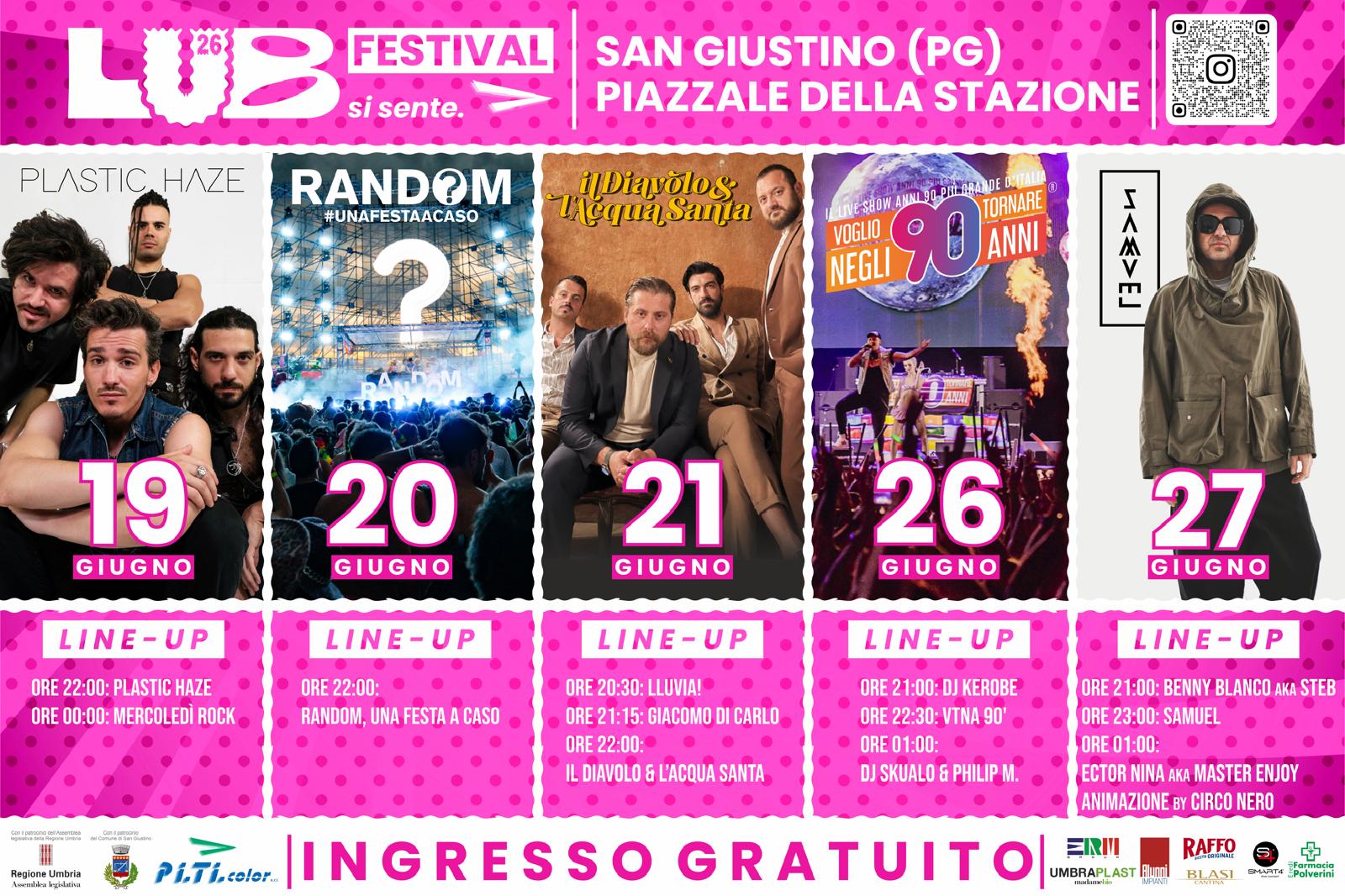 Il LUB Festival torna a San Giustino con cinque giornate di musica e intrattenimento 1 Il LUB Festival torna a San Giustino con cinque giornate di musica e intrattenimento - Eventi | TTV.it