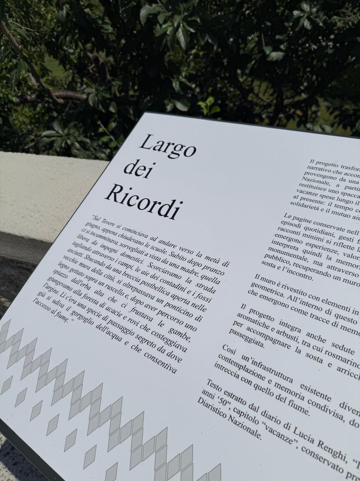 Inaugurato a Pieve Santo Stefano il Largo dei Ricordi lungo il Tevere 4 Inaugurato a Pieve Santo Stefano il Largo dei Ricordi lungo il Tevere - Attualità | TTV.it