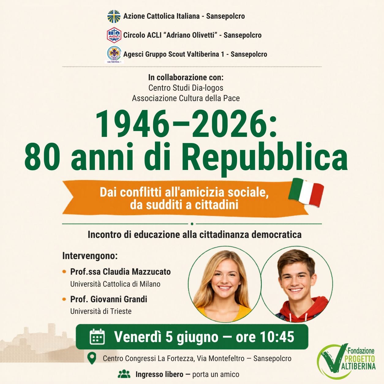 80 anni di Repubblica, Sansepolcro educa alla cittadinanza democratica 1 80 anni di Repubblica, Sansepolcro educa alla cittadinanza democratica - Attualità | TTV.it