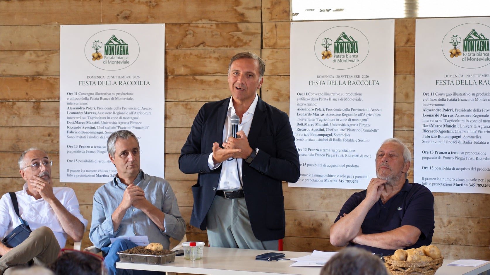 La patata bianca di Monteviale, un piccolo tubero per salvare la biodiversità 1 Da sinistra Biricolti, Mancini, Marras e Barbieri