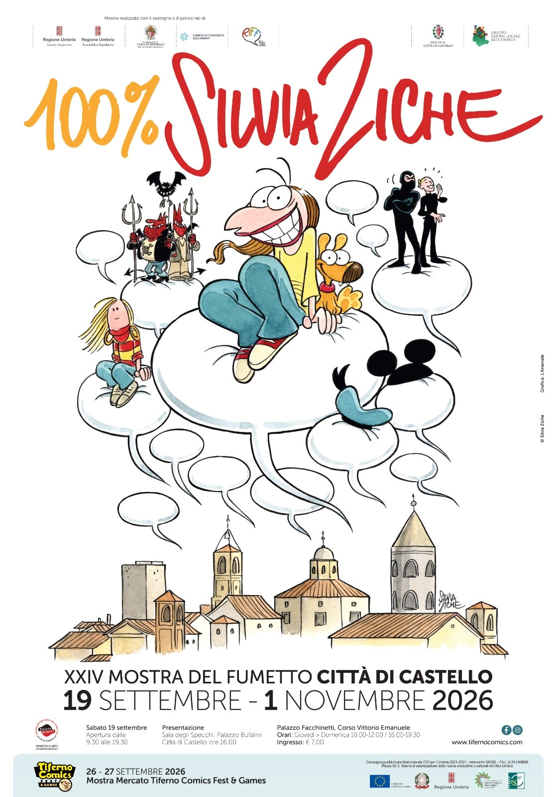 Silvia Ziche protagonista di Tiferno Comics, che nel 2026 cambia formula 1 Silvia Ziche protagonista di Tiferno Comics, che nel 2026 cambia formula - Cultura, Eventi | TTV.it